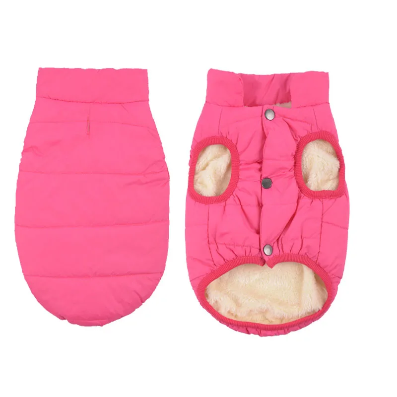 Pink Теплая куртка Собака Одежда 2 слоя флисовый, для питомца Костюмы худи-жилетка щенок зима холодная погода мягкая ветрозащитная куртка для собак - Цвет: Pink