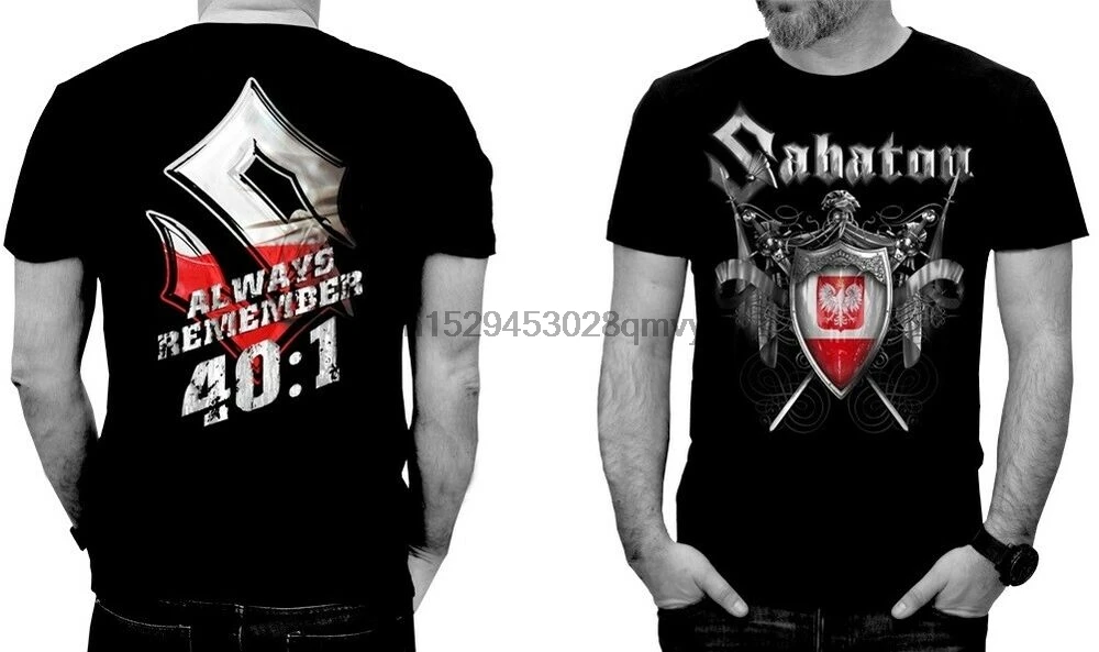 Подлинный Официальный товар SABATON футболка 401 всегда помните все размеры Ltd |