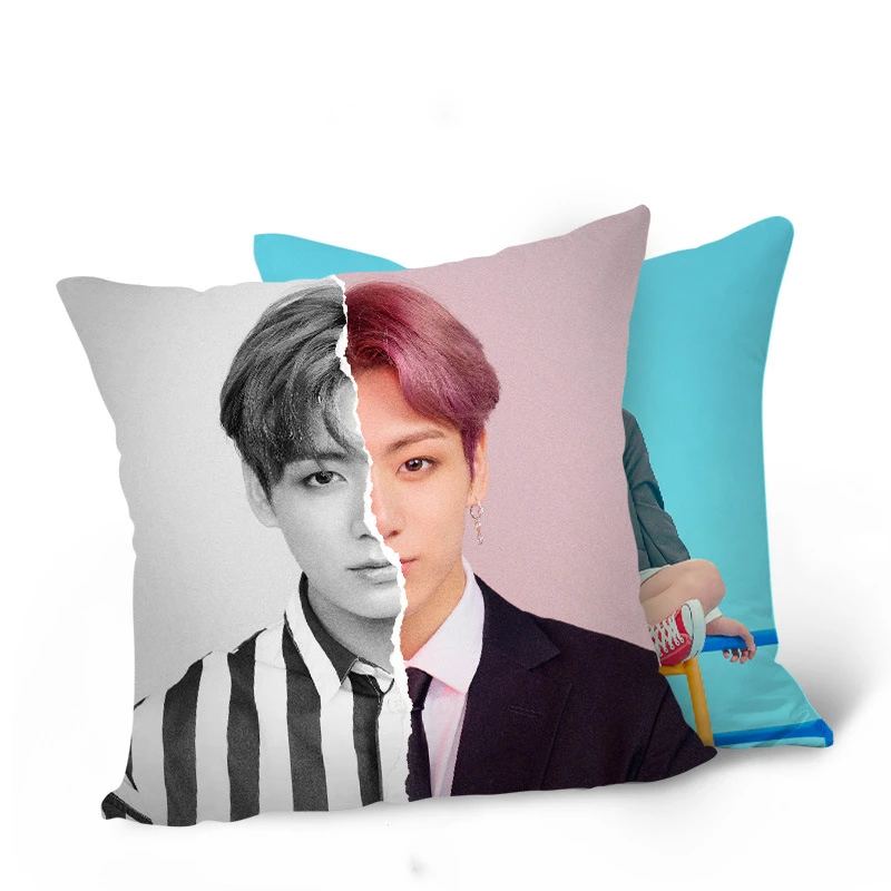 KPOP Подушка Bangtan подушка для мальчиков постельные принадлежности карта душа K-pop Home Bangtan Boys квадратная подушка с одной стороны - Цвет: 22
