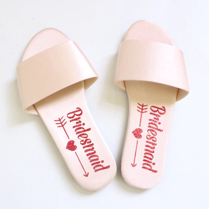 Новые свадебные тапочки атласные для невесты женская домашняя обувь удобная
