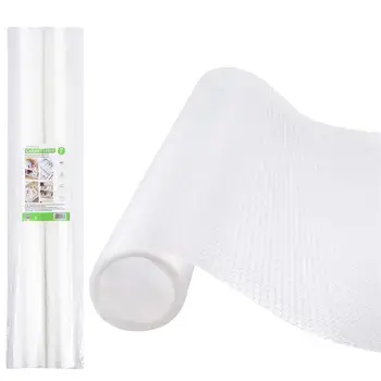 

2 Rolls EVA Cabinet Shelf Drawer Liner Non-Slip Mat Waterproof Table Plate Pad 200 x 43 cm White Transparent