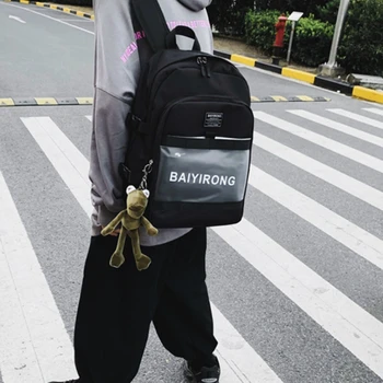 

2020 new simple and stylish portable large capacity Student backpack large capacity tooling wind backpack