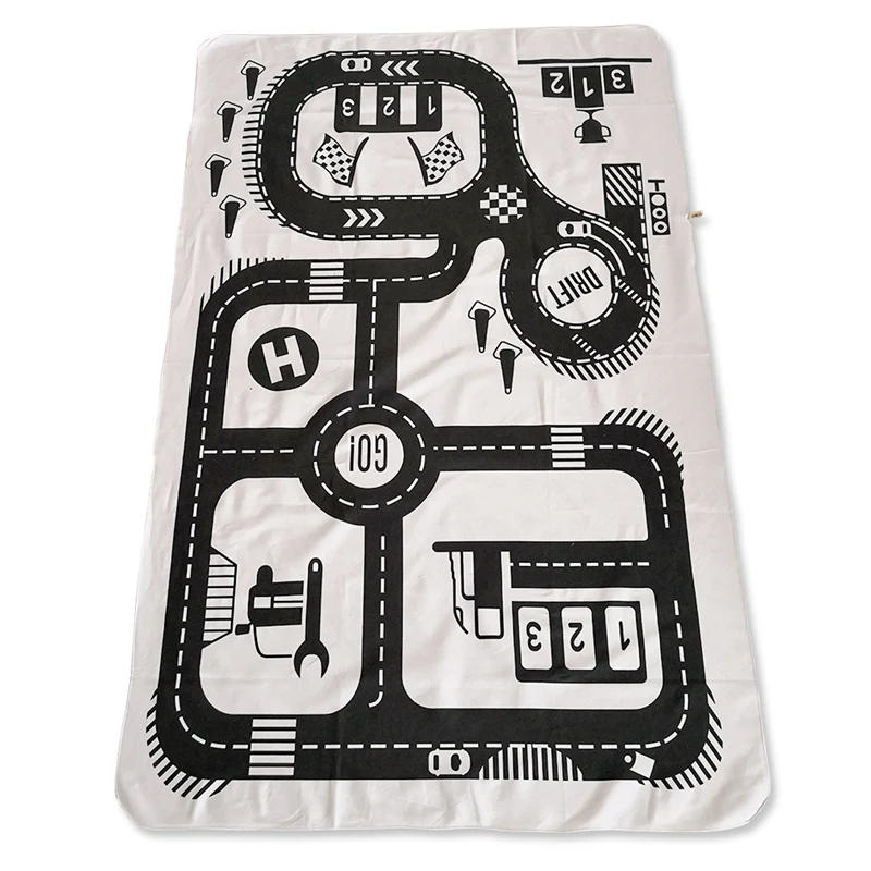 

BMBY-Baby Play Mat Soft Crawling Rugs Car Track Pattern Puzzles Learning Toy Nordic Style Kids Room Decoration Floor Carpet