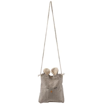 

Korea Style Lady Rabbit Ear Cute Women Shoulder Bag Lovely Children One Shoulder Bag Khaki