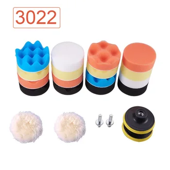 

25pcs Accessories With Drill Adapter Sponge Wheel Car Polishing Waxing Buffer Pads Set Auto Replaceable Parts Universal Machine
