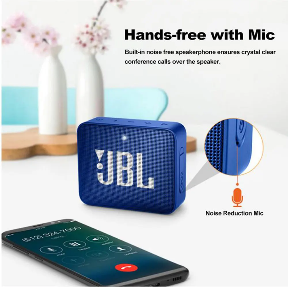 JBL GO2 беспроводной Bluetooth динамик IPX7 водонепроницаемый открытый портативный динамик s перезаряжаемая батарея с микрофоном 3,5 мм порт S порт Go 2
