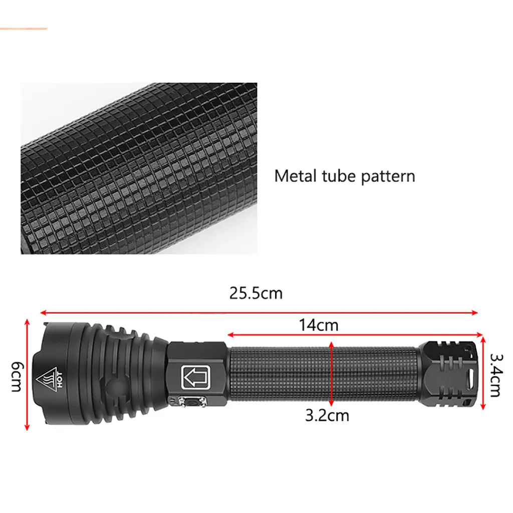 Продуктов мощный алюминиевый сплав XHP90 светодиодный фонарик перезаряжаемый 3 режима фонарь поддержка дропшиппинг