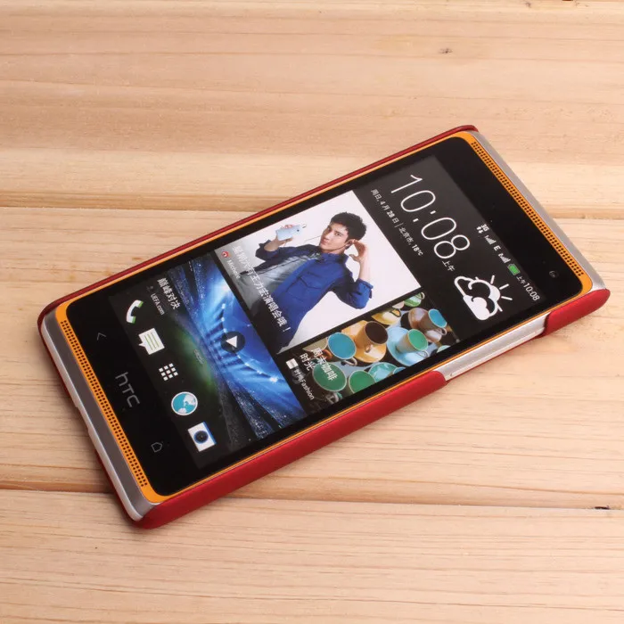 Для htc Desire 600 Dual SIM 606W высококачественный черный прорезиненный жесткий матовый чехол