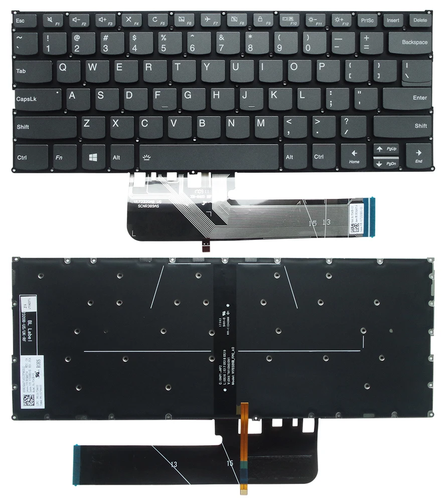 Новая клавиатура US с подсветкой для Lenovo Flex 6-14IKB 6-14ARR Yoga 530-14IKB 530-14ARR 730-13IKB 730-13IWL 730-15IKB