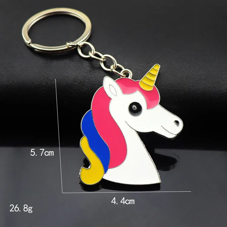 Европейский и американский мультфильм брелок для ключей с единорогом дамы автомобиль подвес пони творческие краски подарок для Citroen C1 Jaguar XF Dacia logan - Название цвета: A nobox