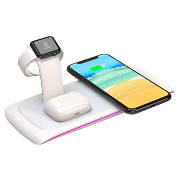 

Multifunctional Detachable Wireless Charger With Small LED Light fast charger wireless charger for iphone 8 apple watch airpods