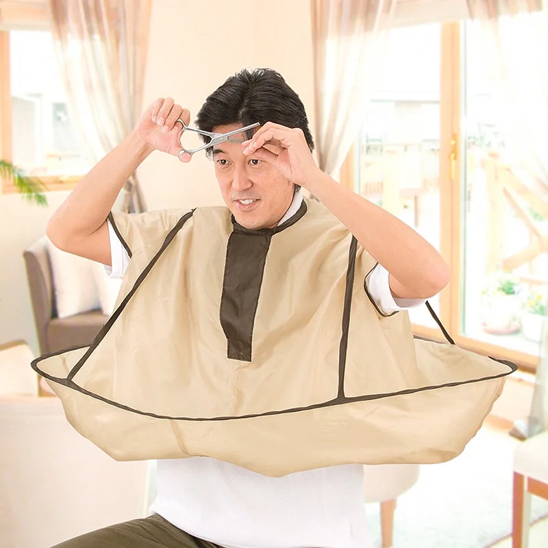 Capa de corte de pelo plegable para adultos, impermeable, capa de paraguas para salón, peluquero, casa, cubierta de tela con función impermeable