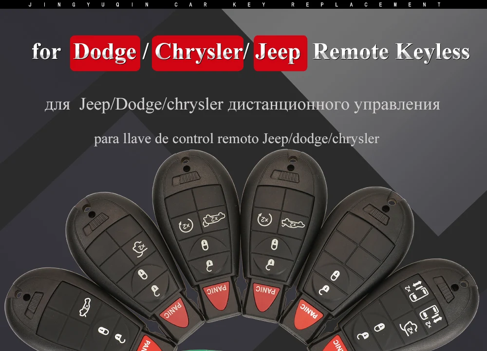 Keyforkess 433Mhz ID46 auto remota senza chiave vai per Jeep Grand Cherokee Chrysler Town & Country 300 Dodge Caravan key Smart key - H2640c830123841f6ac460024bb4f89f5O