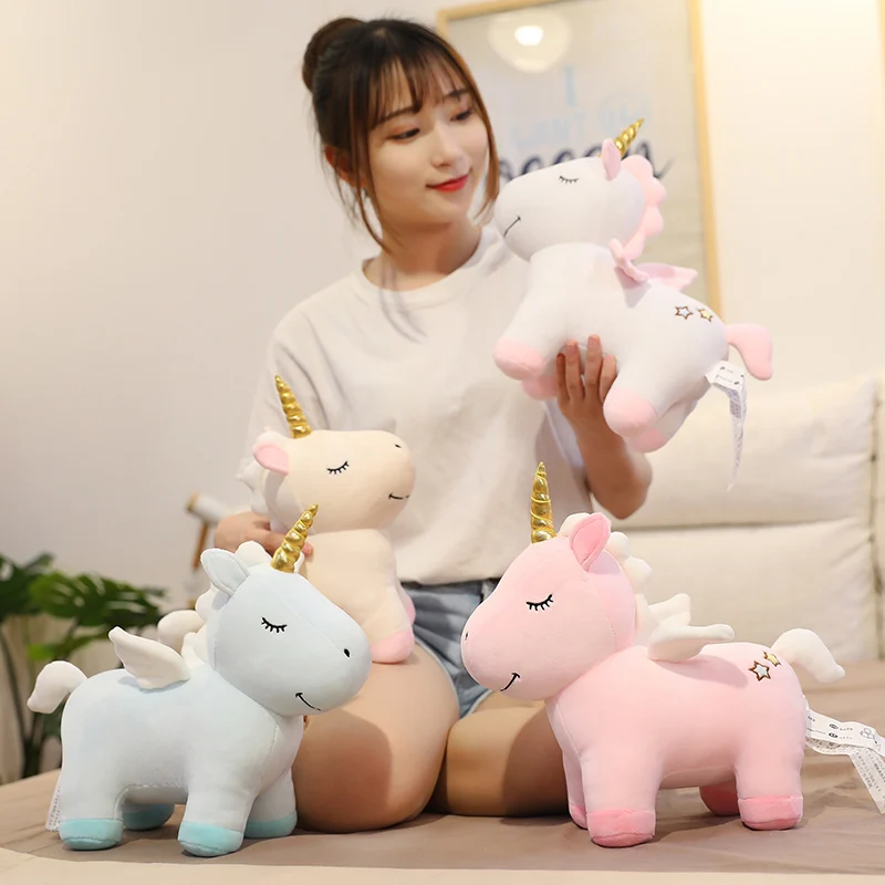 Golden Horn Unicorn Plush Toy