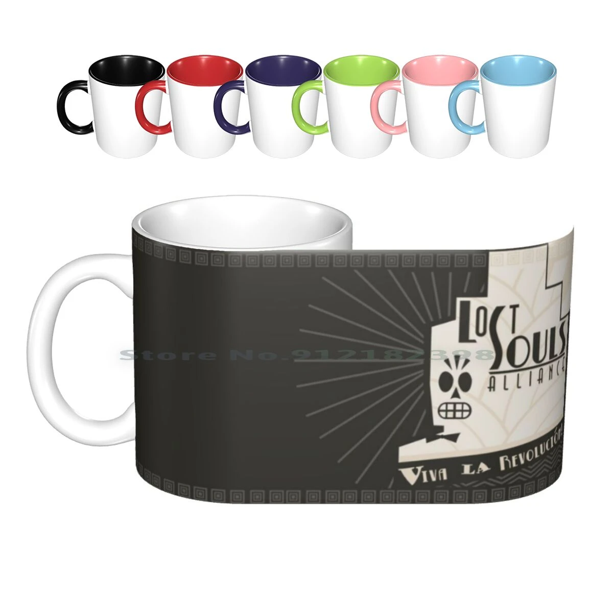 Revolution! Ceramic Mugs Coffee Cups Milk Tea Mug Grim Fandango Manny  Calavera Lucasarts Adventure Game Day Of The Dead|Mugs| - AliExpress