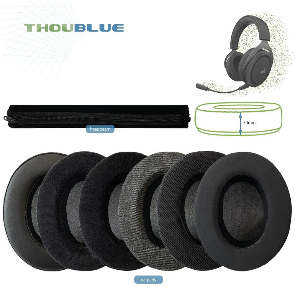 THOUBLUEReplacementEarPadForCORSAIRHS70HS60HS50HS35Earphone