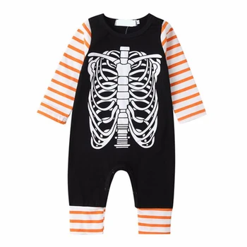 

Long Sleeve Newborn Girls Romper and Baby Boys Cotton Halloween Skeleton Jumpsuit for Infant Children Kids Climbing Clothes