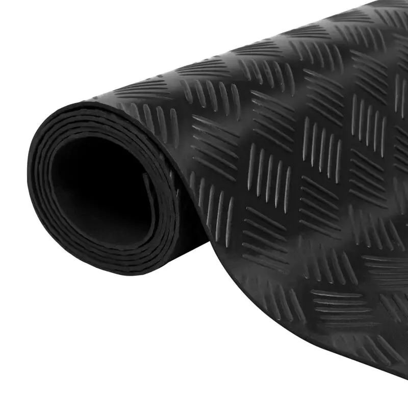 Black Rubber Anti Slip Mat, Thickness: Approx 5 mm