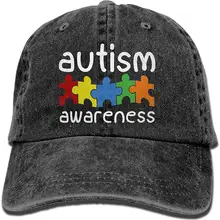 Autism Awareness-1 унисекс бейсболка хлопок деним Регулируемая охотничья Кепка для мужчин и женщин