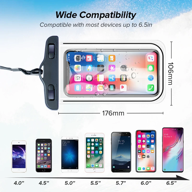 PVC Waterproof Phone Case Universal Water Proof Bag Mobile Cover case For iPhone 12 11 Pro Max 8 7 Huawei Xiaomi Redmi Samsung