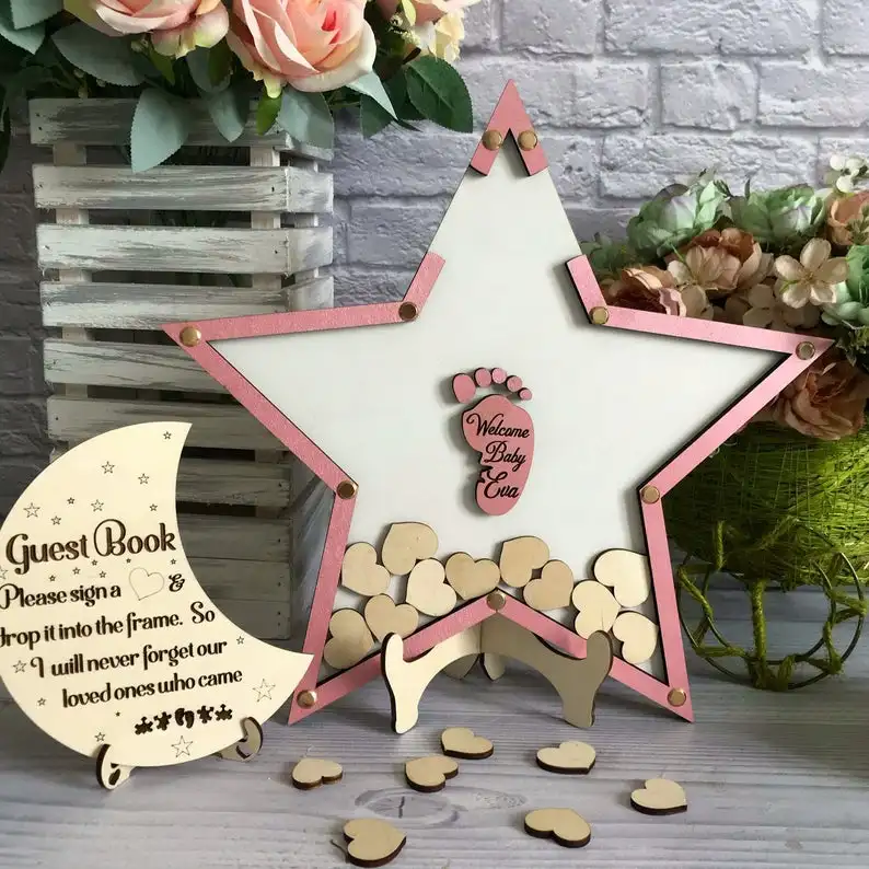Scintillio Del Bambino Doccia Guestbook,Star Baby Shower,Twinkle Little Star, Del Bambino Guestbook, Unico Libro Degli Ospiti, Segno Guestbook,Little 