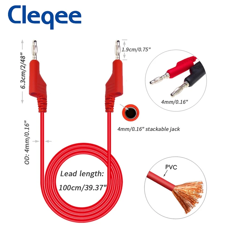 P1036A Banana Plug Kit U Type Probe Test with Protective Soft Silicone for Electrical Testing with Multimeter P1036A Banana Plug Kit U Type Probe Test with Protective Soft Silicone for Electrical Testing with Multimeter