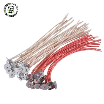 

pandahall 100pcs/Set Candle Wick Low Smoke Pre-Waxed Natural Cotton Core Jewelry Tools for Candle DIY Making Mixed Color 200mm