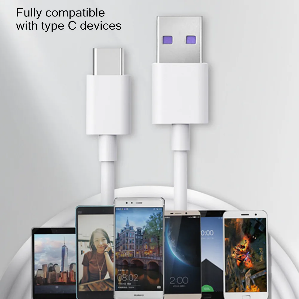 USB C кабель 5A Supercharge usb type C кабель для huawei p20 Pro Lite Быстрая зарядка быстрое зарядное устройство кабель для P30 Pro mate 20 Lite