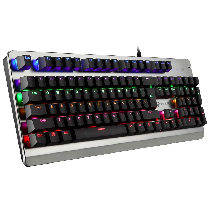 

ZALL Excellent FC-703/708 104-Key Shining Keyclick Key Mechanical Keyboard Office Game Household Mechanical Keyboard
