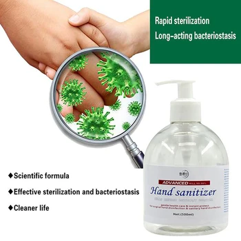 

500ml Travel Portable Hand Sanitizer Gel Anti-Bacteria Moisturizing Liquid Disposable No Clean Waterless Antibacterial Hand Gel