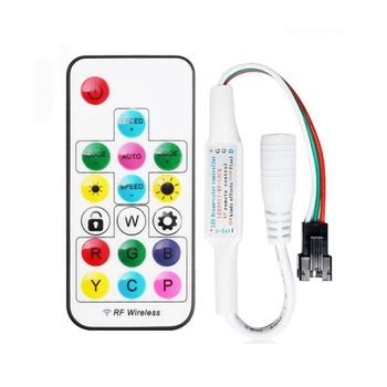 

17Key WS2812B Led Strip Controller RGB Wireless Remote Control Mini RF LED Controller For WS2812 WS2811 Led Tape DC5-25V