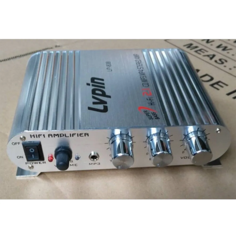 Мини HiFi серебристый 12 В 20 Вт CD MP3 радио авто мотор лодка домашний аудио стерео бас динамик усилитель BOOSTRER Verstarker автомобиль