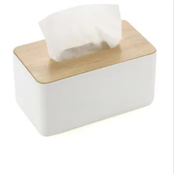 

Popular Tissue Box Wooden Cover Toilet Box Tissue Roll Paper Wooden Box for Home Bathroom Kitchen Hotel Car Organizer