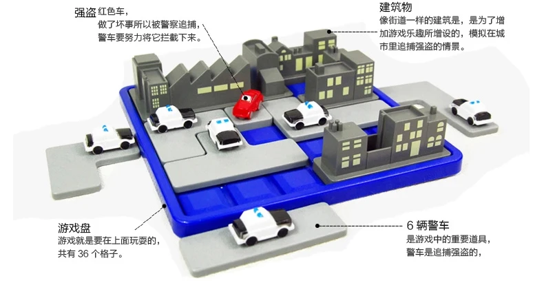  Little Baby Dangerous Interception Police Capture Thieves 60 Pass 120 Pass Children's Puzzle Maze T