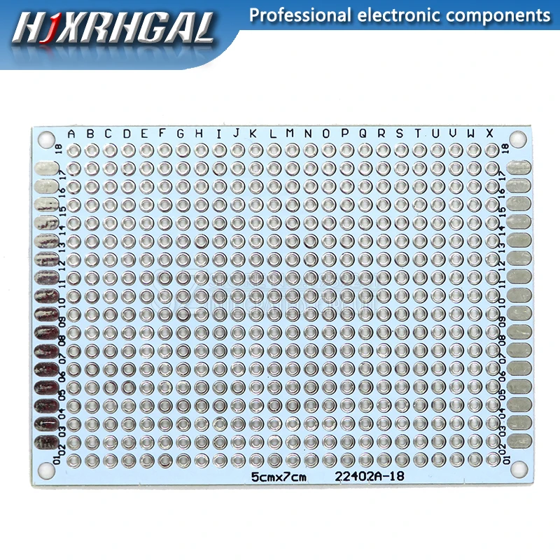 6 шт./партия PCB двухсторонняя печатная плата Универсальный макет 5*7 мм 5x7 мм красный белый синий зеленый черный желтый каждый цвет 1 шт