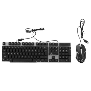 

1 Set Computer Supply Keyboard Mouse Combo Gaming Mouse Waterproof Keyboard for Dorm Home School Office