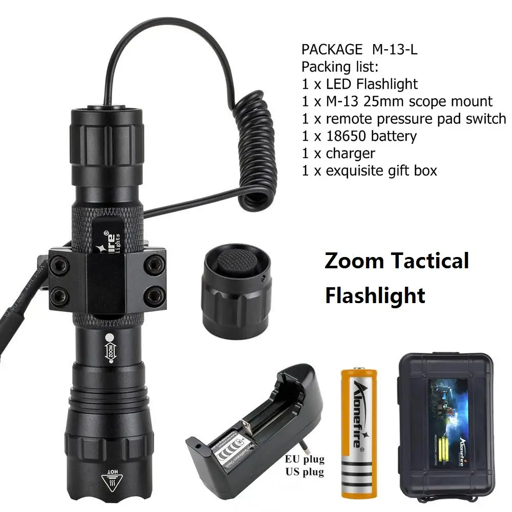 PACKAGE M-13-L AloneFire tk503 тактический фонарь для оружия инфракрасное излучение ИК ночного видения Тактический светодиодный фонарь для ночной охоты - Испускаемый цвет: PACKAGE M-13-L