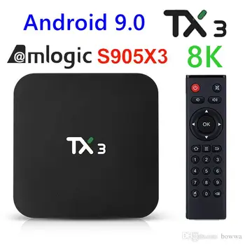 

8K TX3 Smart TV Box Android 9.0 Amlogic S905X3 4GB 64GB Max 2.4G/5G Dual WiFi USB3.0 BT4.0 8K 4K H.265 UHD Youtube Media Player
