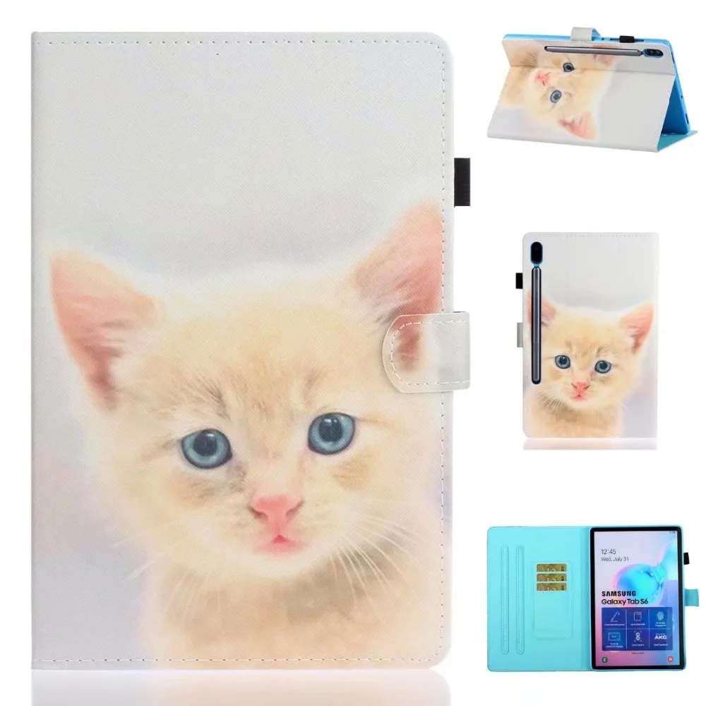 Мультфильм стоячая таблетница для Samsung Galaxy Tab S6 10,5 T860 T865 10," Smart cover для Galaxy Tab S6 10,5 чехол+ подставка для ручек