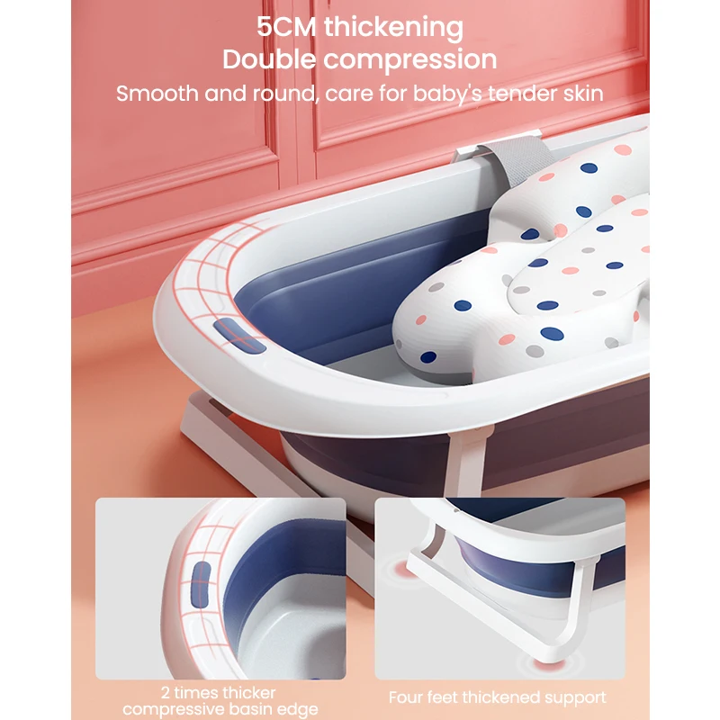 Baby Shower Protable Bath Tub Folding Large Size Bathtubs Can Sit And Lie Down 0-6 Years Newborn Products Bath Mat And Bath Net 6 Baby Shower Protable Bath Tub Folding Large Size Bathtubs Can Sit And Lie Down 0-6 Years Newborn Products Bath Mat And Bath Net 6