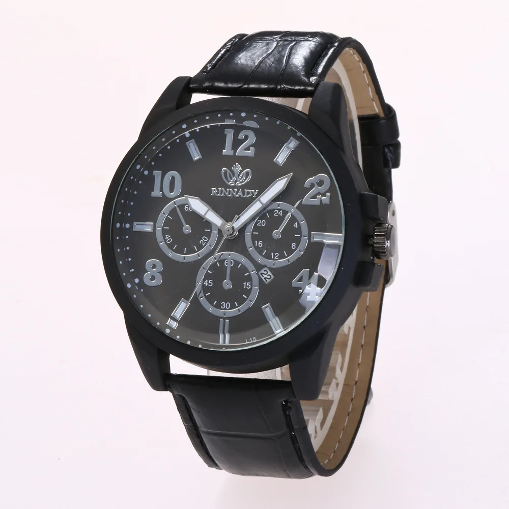 

New Style for Both Men And Women Belt Watch Fake Three-Eyed Calendar Quartz Watch AliExpress Hot Selling Manufacturers Direct Se