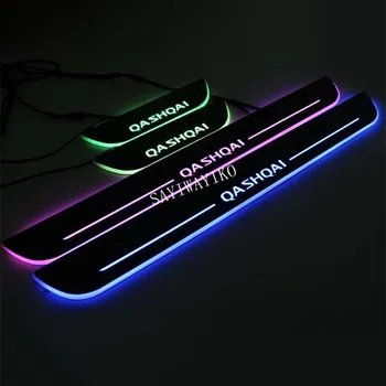 

4PCS Car LED Door Sill For Nissan Qashqai 2015 - 2017 2018 Ultra-thin Acrylic Dynamic LED Welcome Light Scuff Plate Pedal