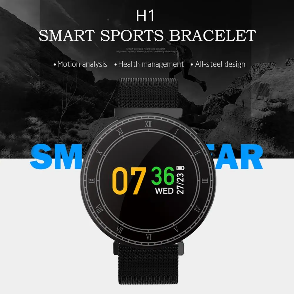 Smart Bracelet Color Screen Smart Watch Waterproof Fitness Heart Rate Monitor Pedometer 1.3 Inch Smart Wristband