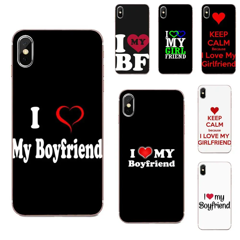 Lovely Phone Case For Xiaomi Redmi Mi 4 7A 9T K20 CC9 CC9e Note 7 8 9 Y3 SE Pro Prime Go Play I Love My Girlfriend Boyfriend | Мобильные