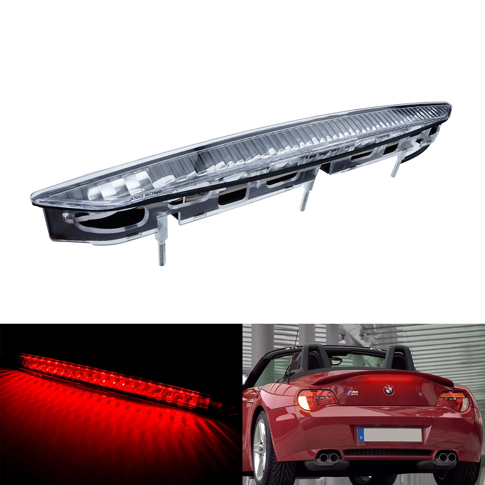ANGRONG 1x LED High Level Brake Stop Light Clear Lens New 63256930246