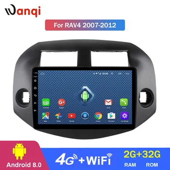 

wanqi 4G Lte All Netcom 10.1inch Android 8.0 Car GPS Navigation for Toyota RAV4 2007-2012 Support Stereo Audio Radio Video