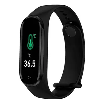 

Smart Band Thermometer New M4 Band Fitness Tracker Heart Rate Blood Pressure Fitness Bracelet Smart watch For Android IOS