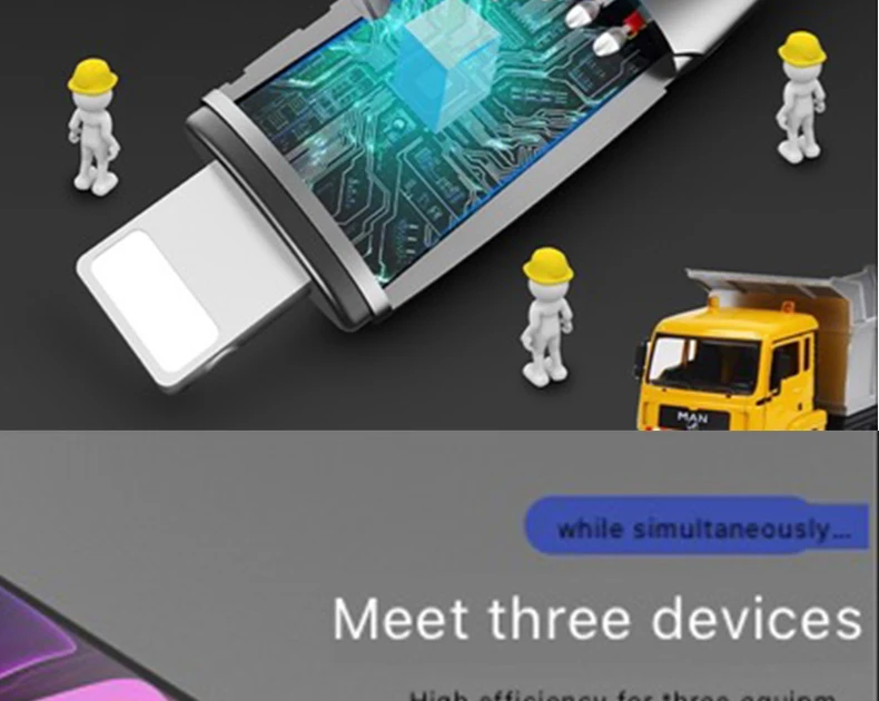 One Drag три линии передачи данных цинковый сплав для X XsMax 11pro Android type-c мобильный телефон Универсальная зарядная линия Быстрая зарядка 3A