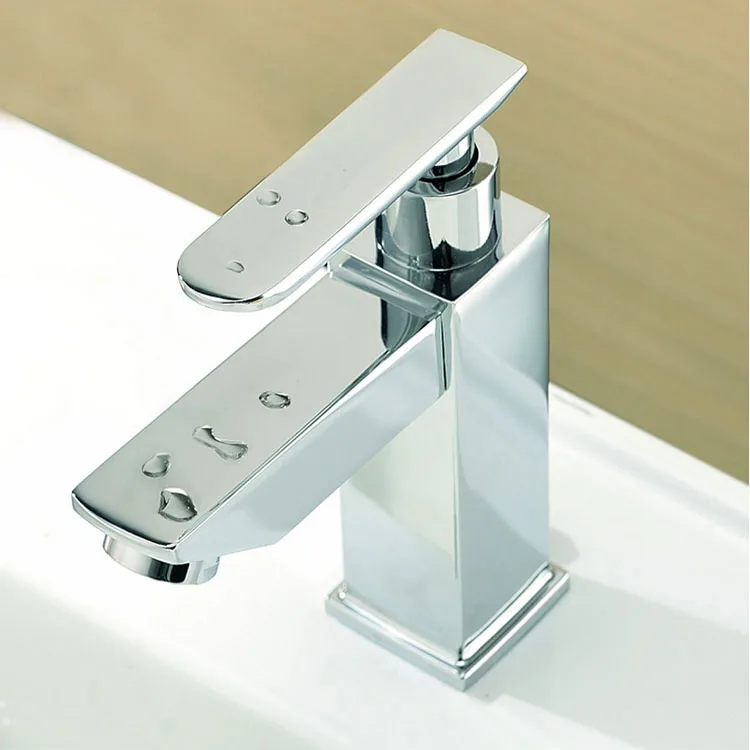 

Sanitary Ware Manufacturers Zinc Alloy Single Bore Washbasin Faucet Square Single Cold Water Tap Basin Faucet Special Offer Whol