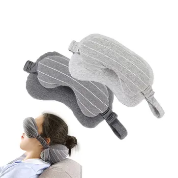 

New Multi-Function U-shape Neck Pillow & Eye Mask 2-in-1 Comfortable Memory Foam Pillows Portable Business Travel Pillow Gift